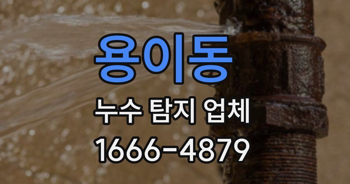 용이동 누수 탐지 업체