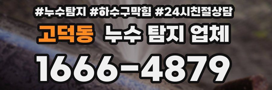 고덕동 누수 탐지 업체