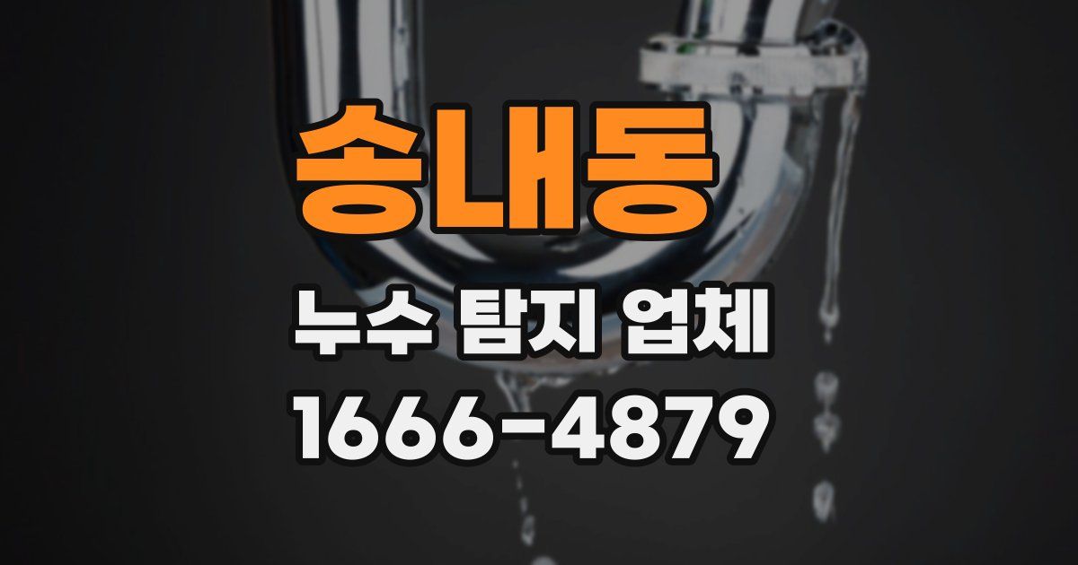송내동 누수 탐지 업체