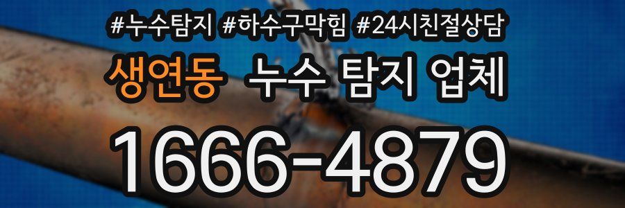 생연동 누수 탐지 업체