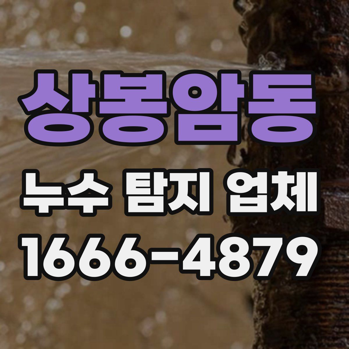 상봉암동 누수 탐지 업체