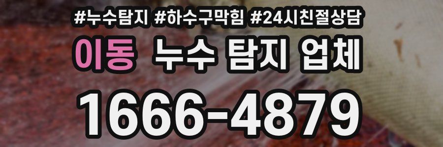 이동 누수 탐지 업체