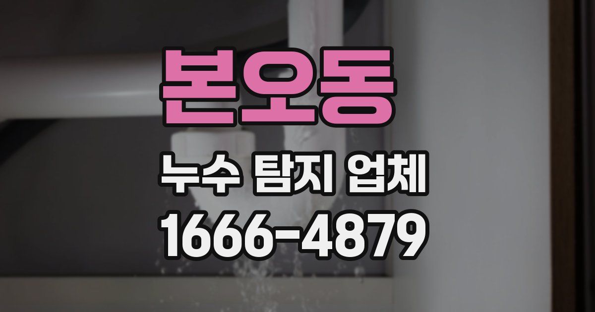 본오동 누수 탐지 업체