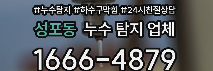 성포동 누수 탐지 업체