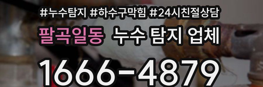팔곡일동 누수 탐지 업체