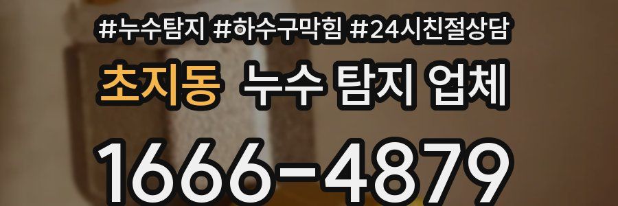 초지동 누수 탐지 업체