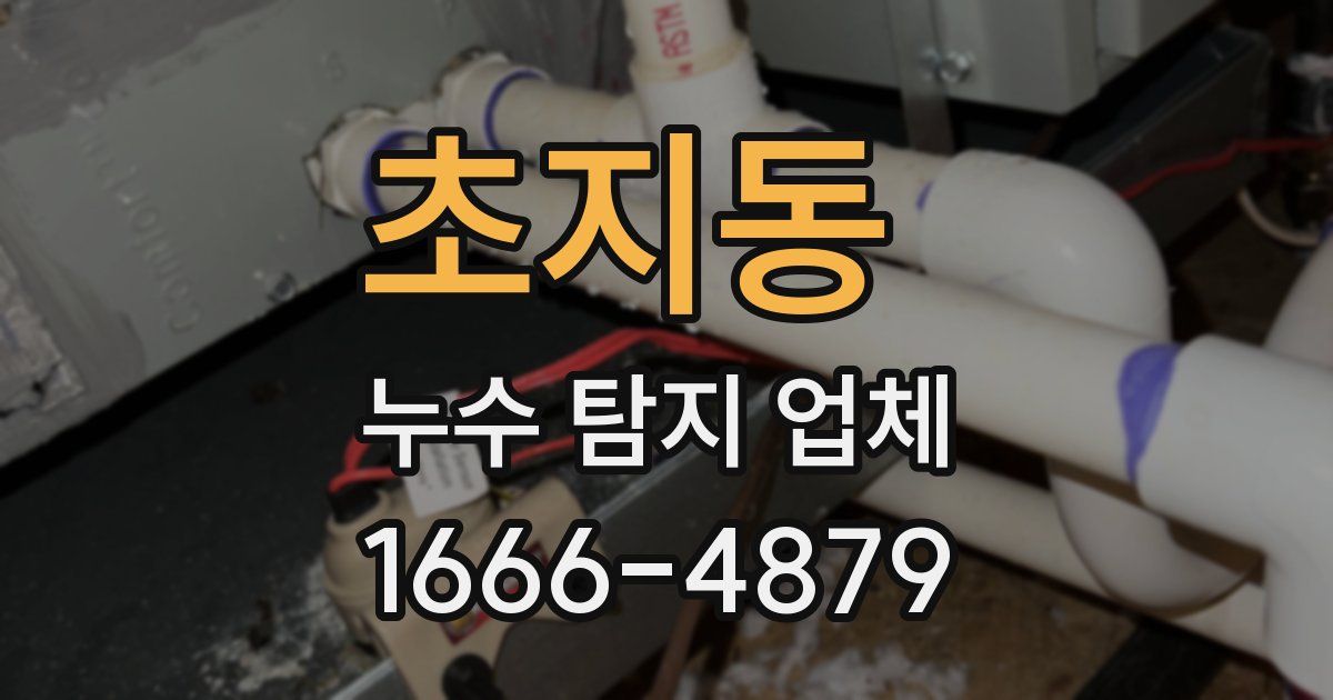 초지동 누수 탐지 업체