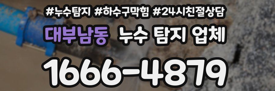 대부남동 누수 탐지 업체
