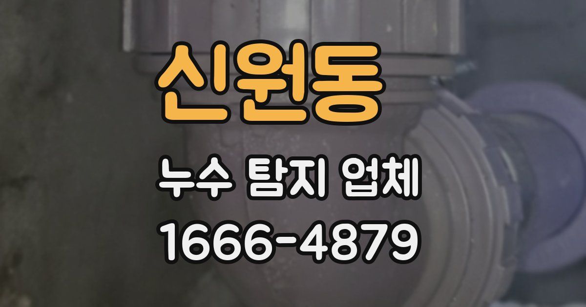 신원동 누수 탐지 업체