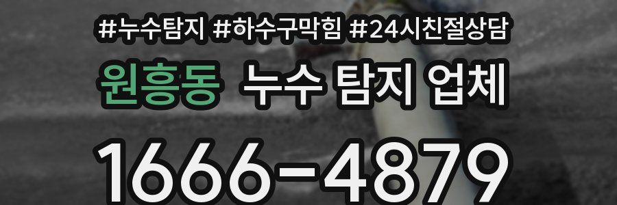 원흥동 누수 탐지 업체