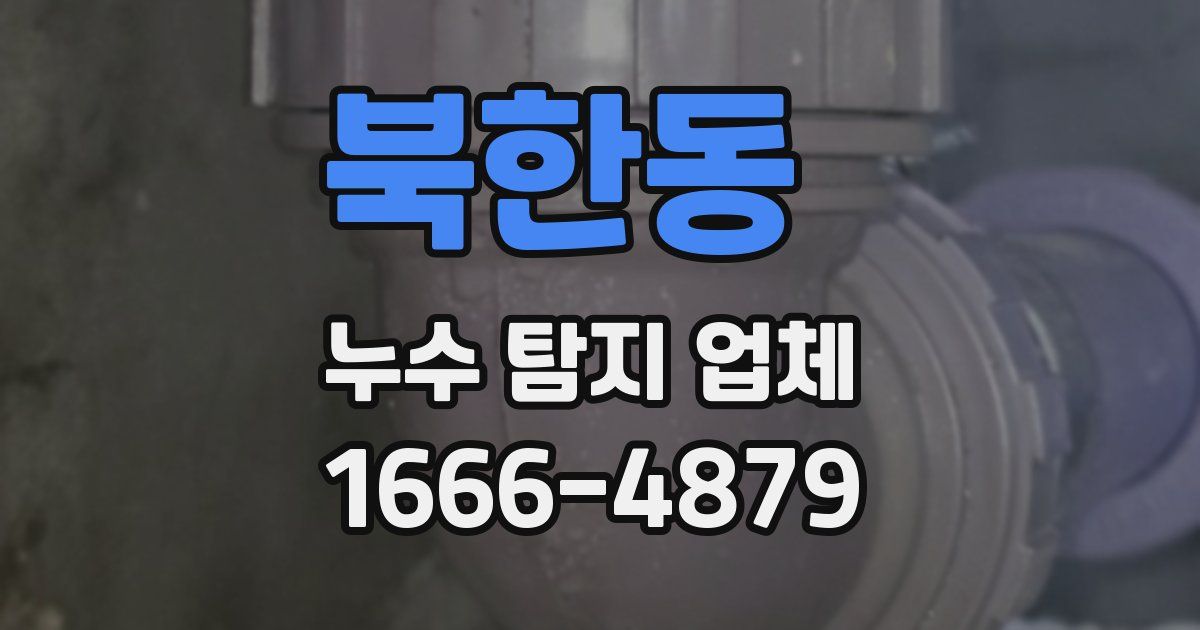 북한동 누수 탐지 업체