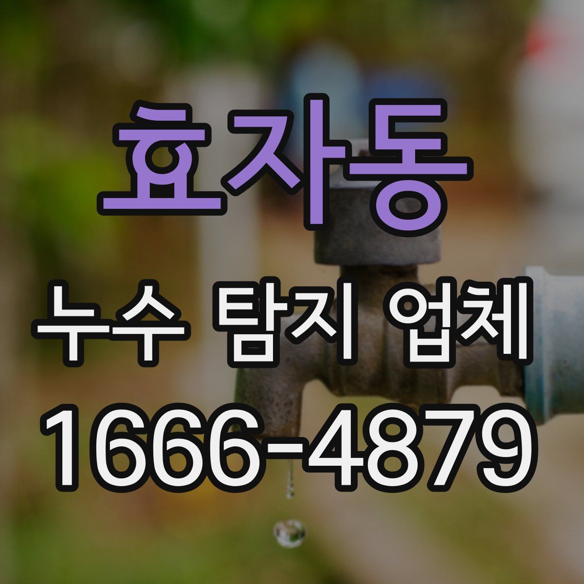 효자동 누수 탐지 업체