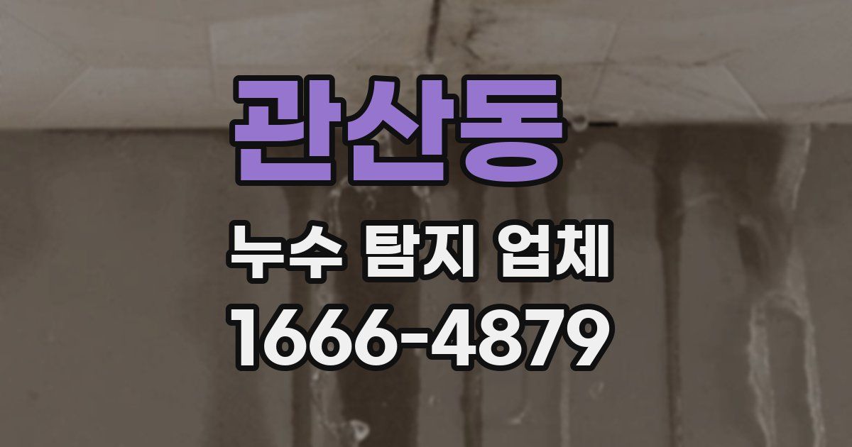 관산동 누수 탐지 업체