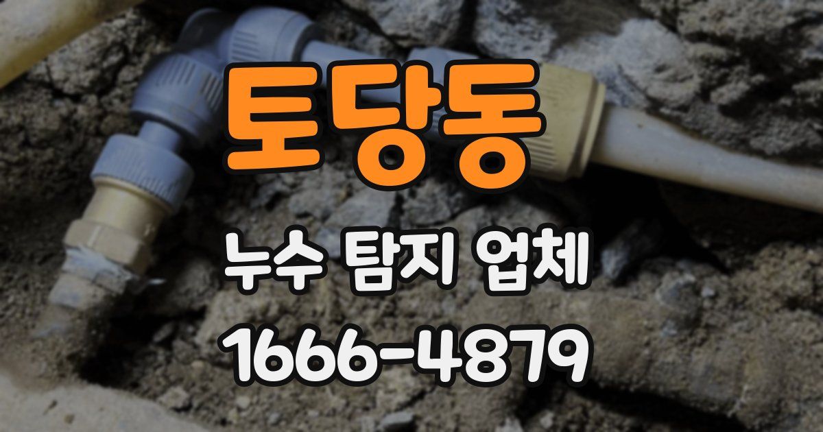 토당동 누수 탐지 업체