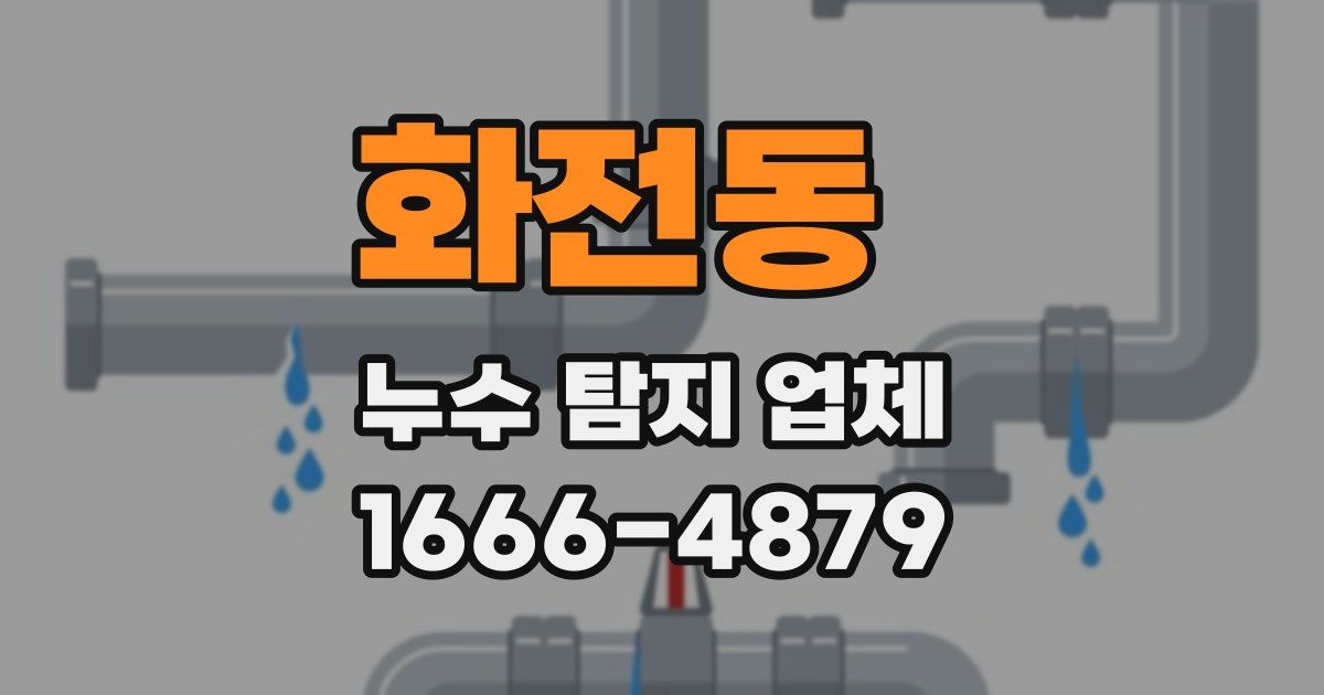화전동 누수 탐지 업체