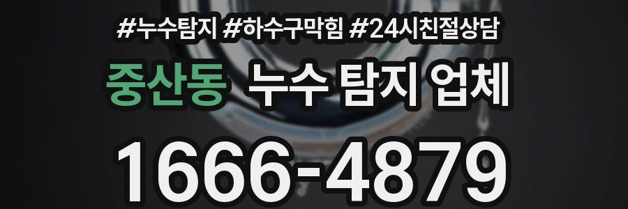 중산동 누수 탐지 업체