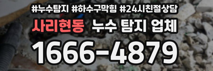 사리현동 누수 탐지 업체