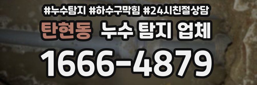 탄현동 누수 탐지 업체