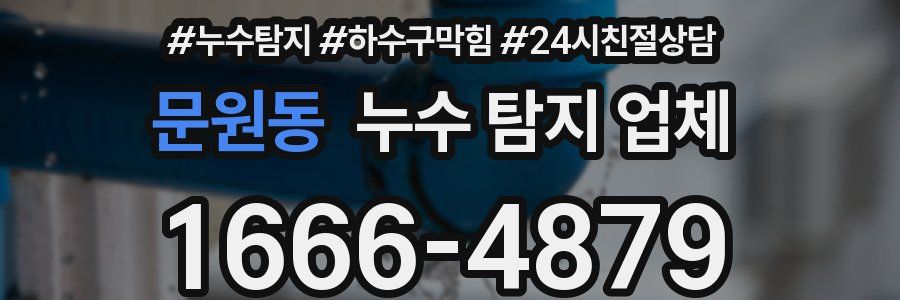 문원동 누수 탐지 업체