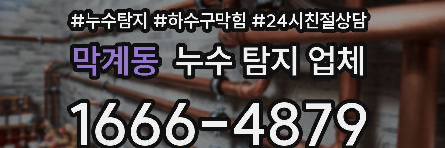 막계동 누수 탐지 업체