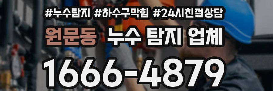 원문동 누수 탐지 업체