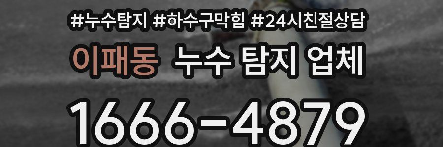 이패동 누수 탐지 업체