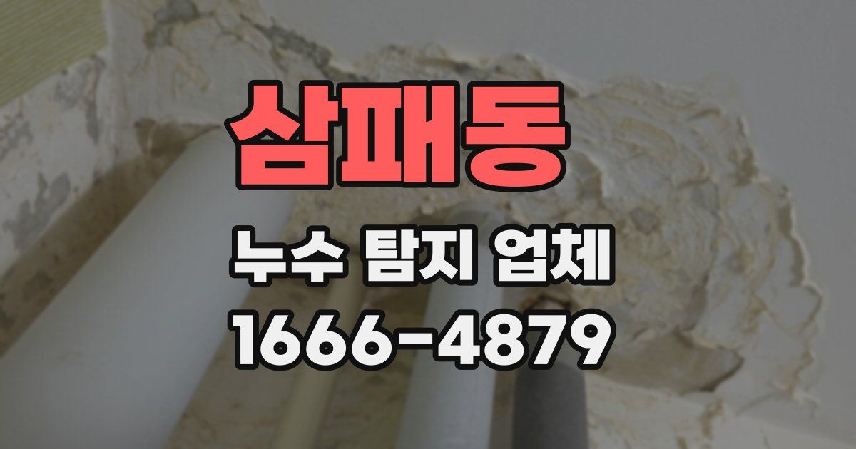 삼패동 누수 탐지 업체