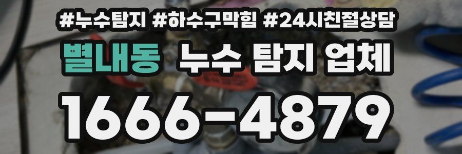 별내동 누수 탐지 업체