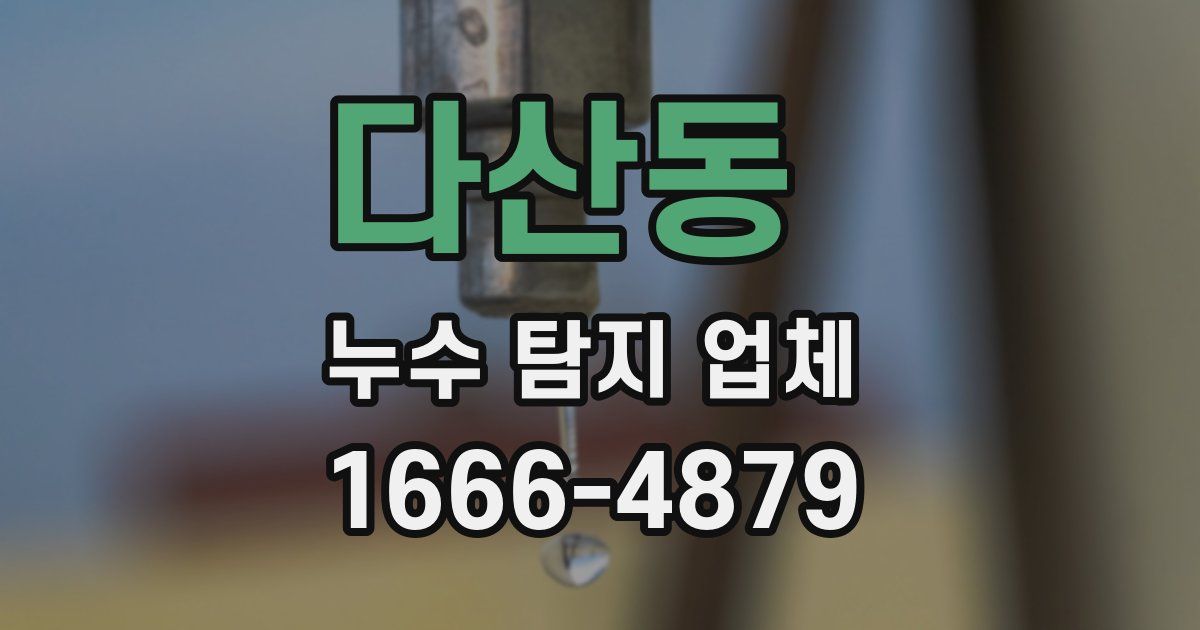 다산동 누수 탐지 업체