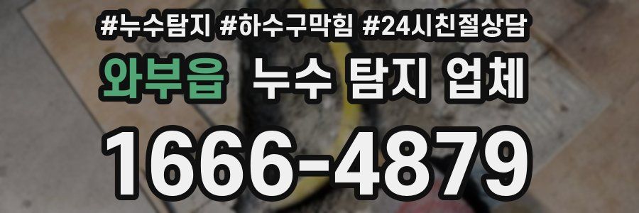 와부읍 누수 탐지 업체