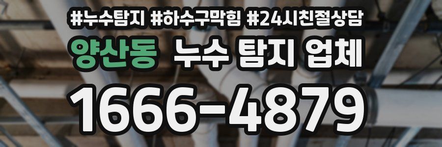 양산동 누수 탐지 업체