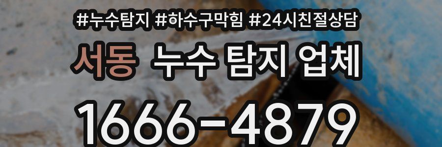 서동 누수 탐지 업체