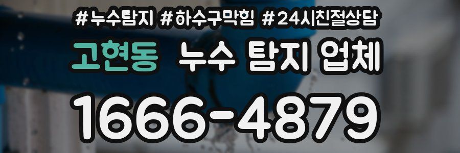 고현동 누수 탐지 업체