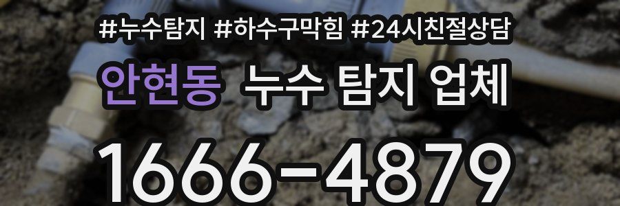 안현동 누수 탐지 업체