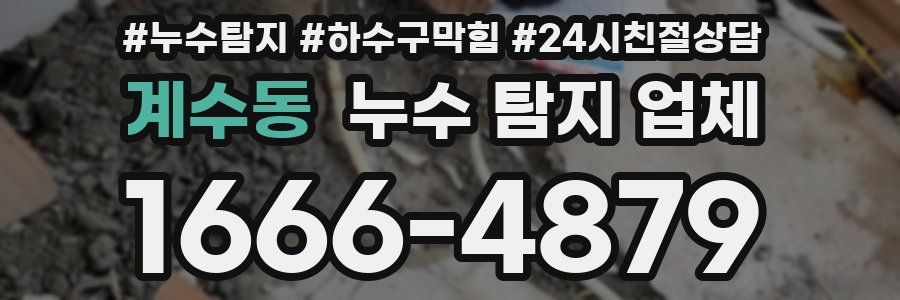 계수동 누수 탐지 업체