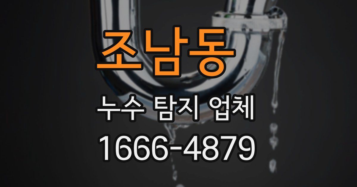 조남동 누수 탐지 업체