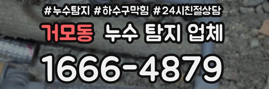 거모동 누수 탐지 업체