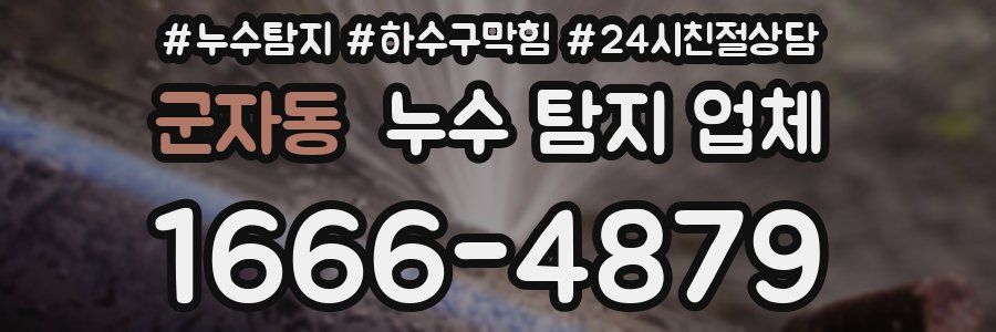 군자동 누수 탐지 업체