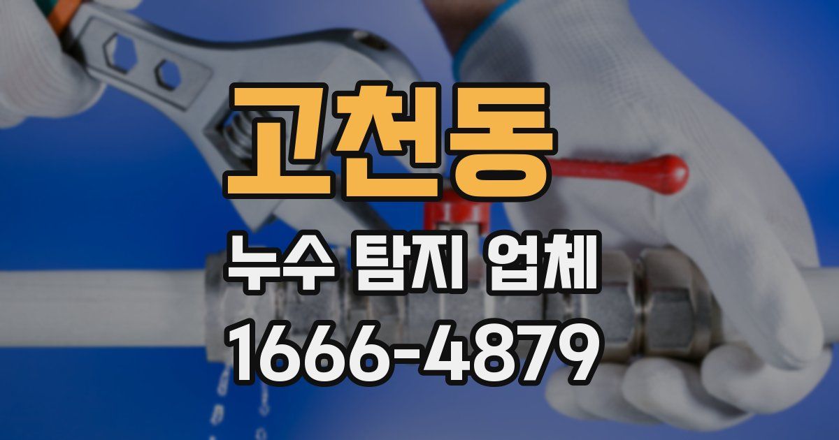 고천동 누수 탐지 업체