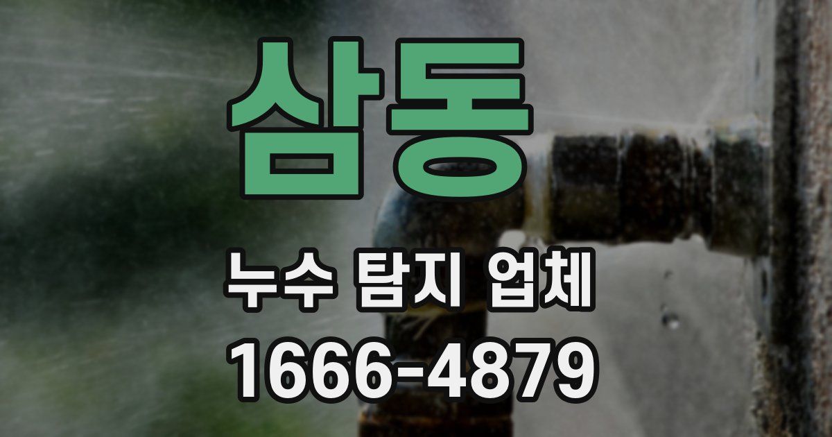 삼동 누수 탐지 업체