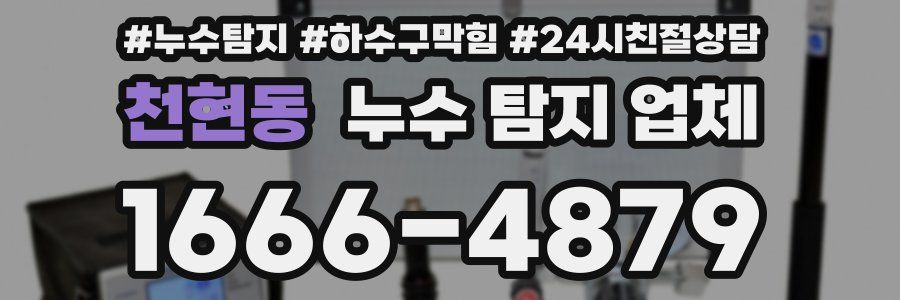 천현동 누수 탐지 업체