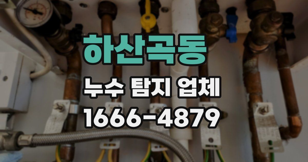 하산곡동 누수 탐지 업체