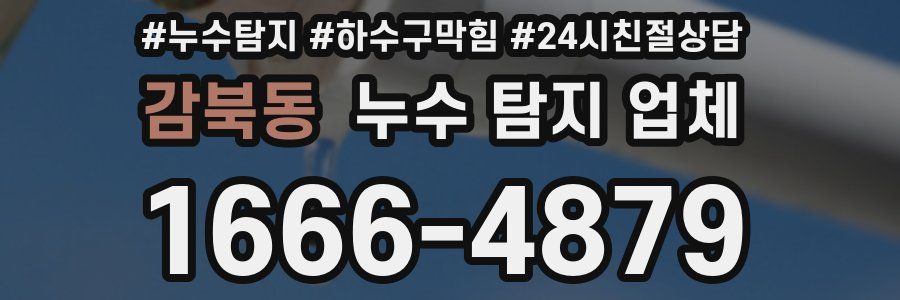 감북동 누수 탐지 업체
