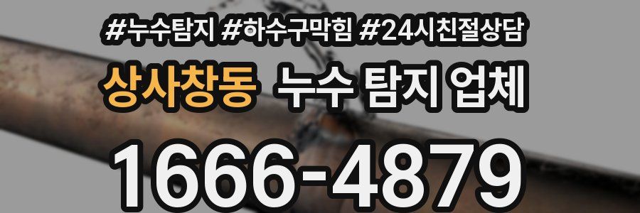 상사창동 누수 탐지 업체