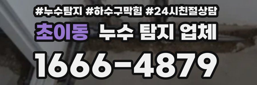 초이동 누수 탐지 업체