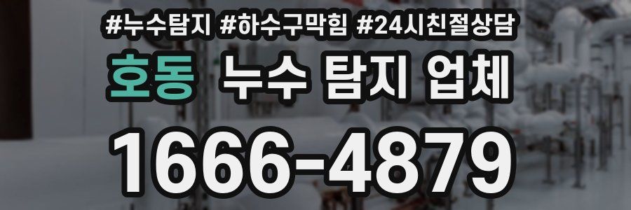 호동 누수 탐지 업체