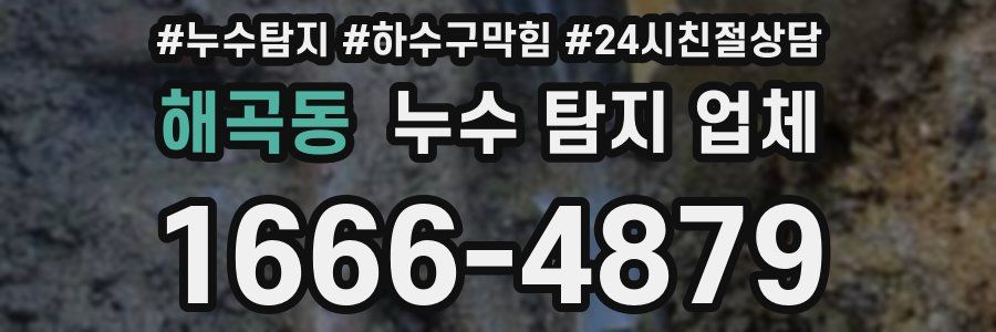 해곡동 누수 탐지 업체