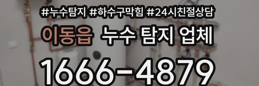 이동읍 누수 탐지 업체