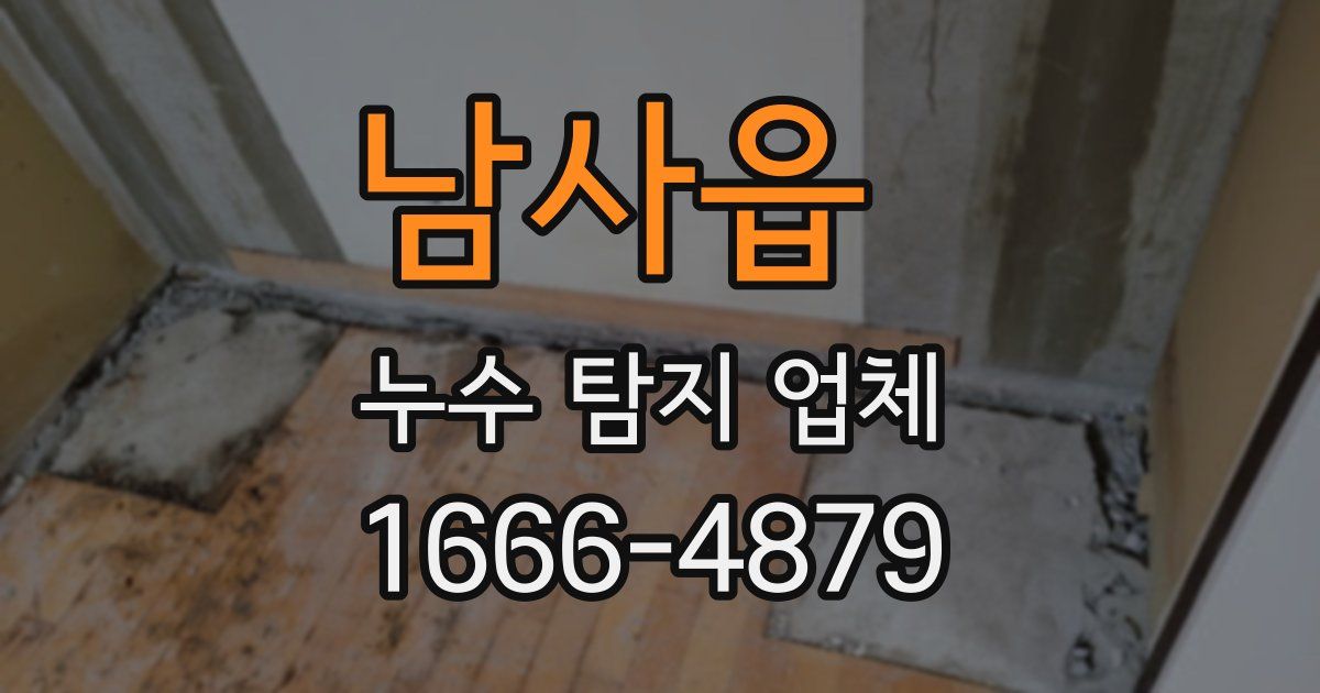 남사읍 누수 탐지 업체