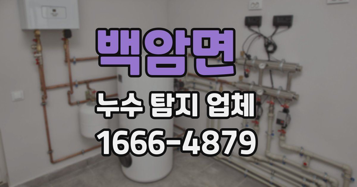 백암면 누수 탐지 업체